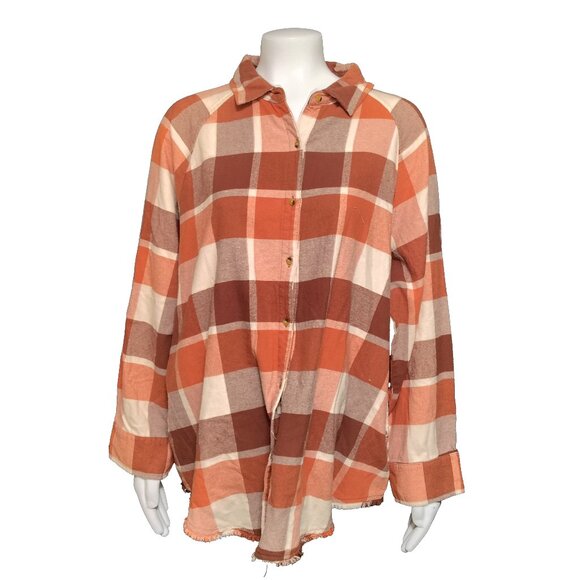 Rip Curl Juniors' Pacific Dreams Cotton Flannel Shirt - Cinnamon - Picture 1 of 4
